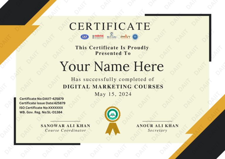 DAIIT Course Certificate